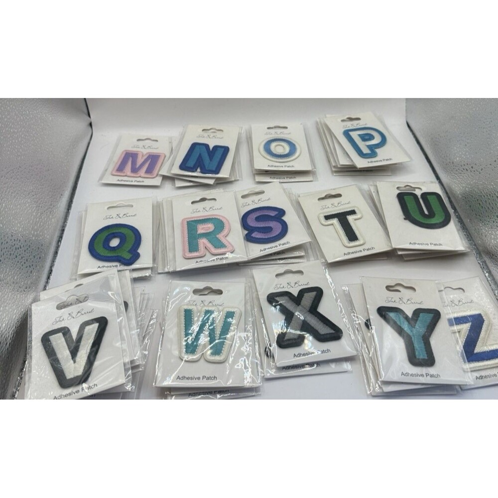LOT OF 88 RANDOM ADHESIVE PATCHES NWT‎ Ink And Barrel All letters except B